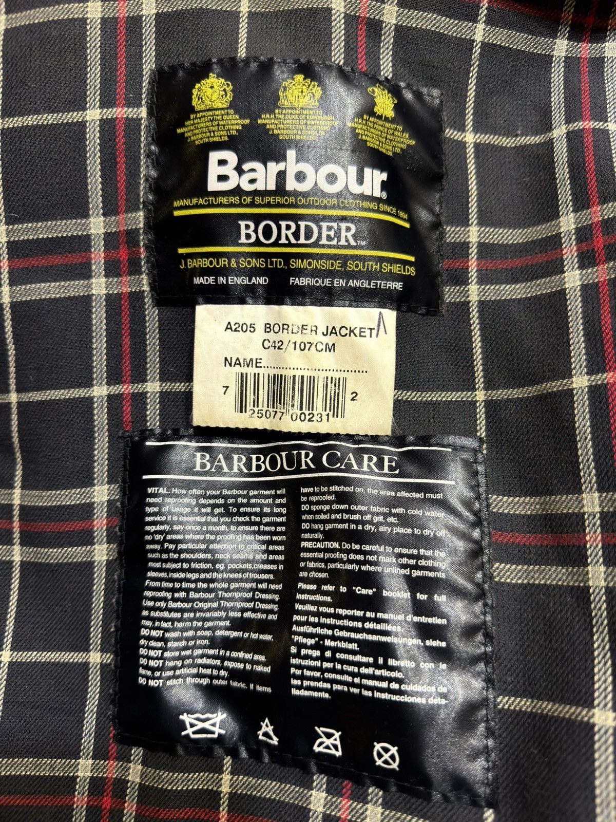Barbour Barbour Border Vintage Waxed Jacket coat Made in England Size US XXL / EU 58 / 5 - 17 Thumbnail
