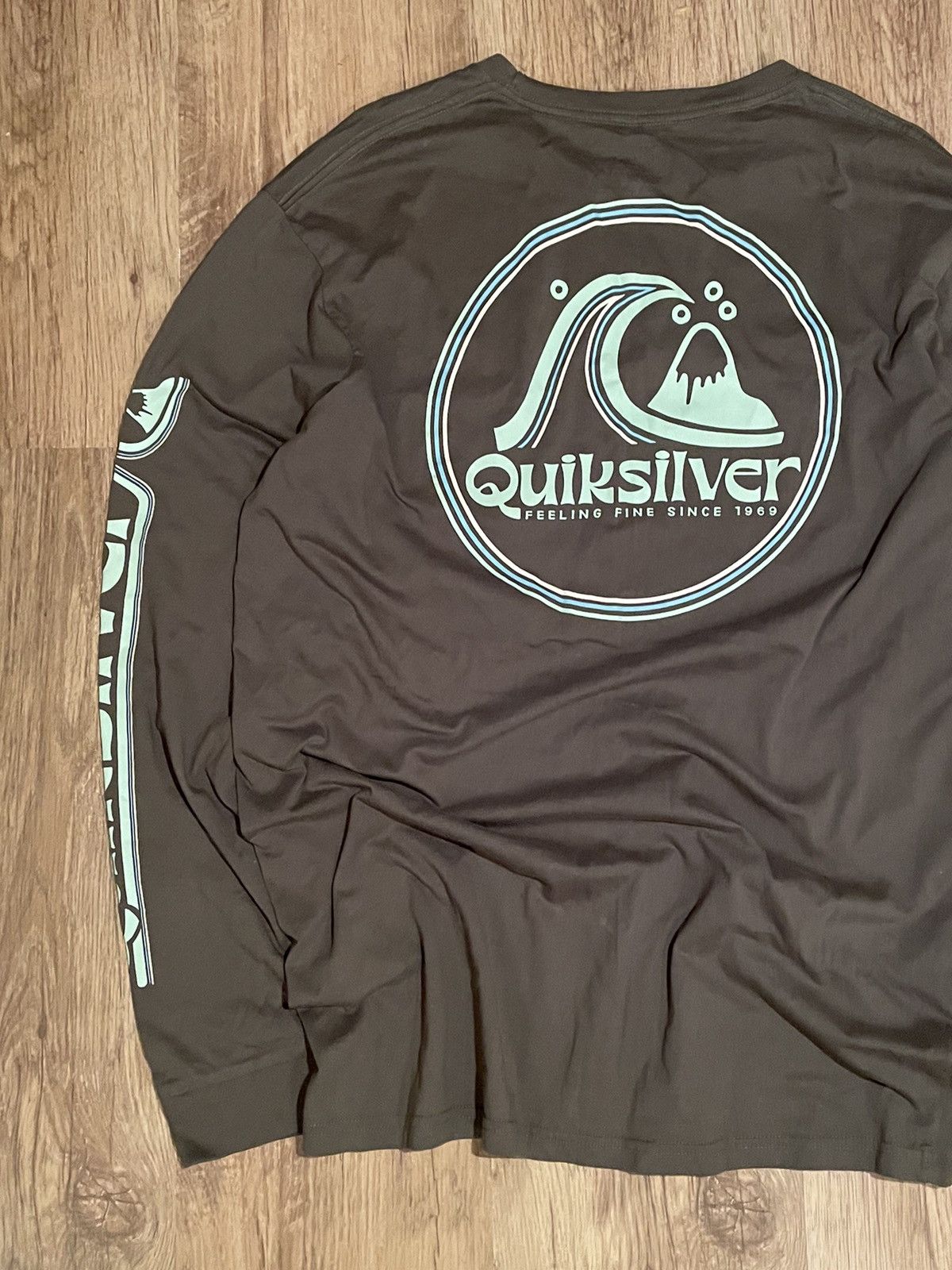Quiksilver × Vintage QuickSilver Vintage Surf Style Long Sleeve Big Central Logo Size US M / EU 48-50 / 2 - 3 Thumbnail