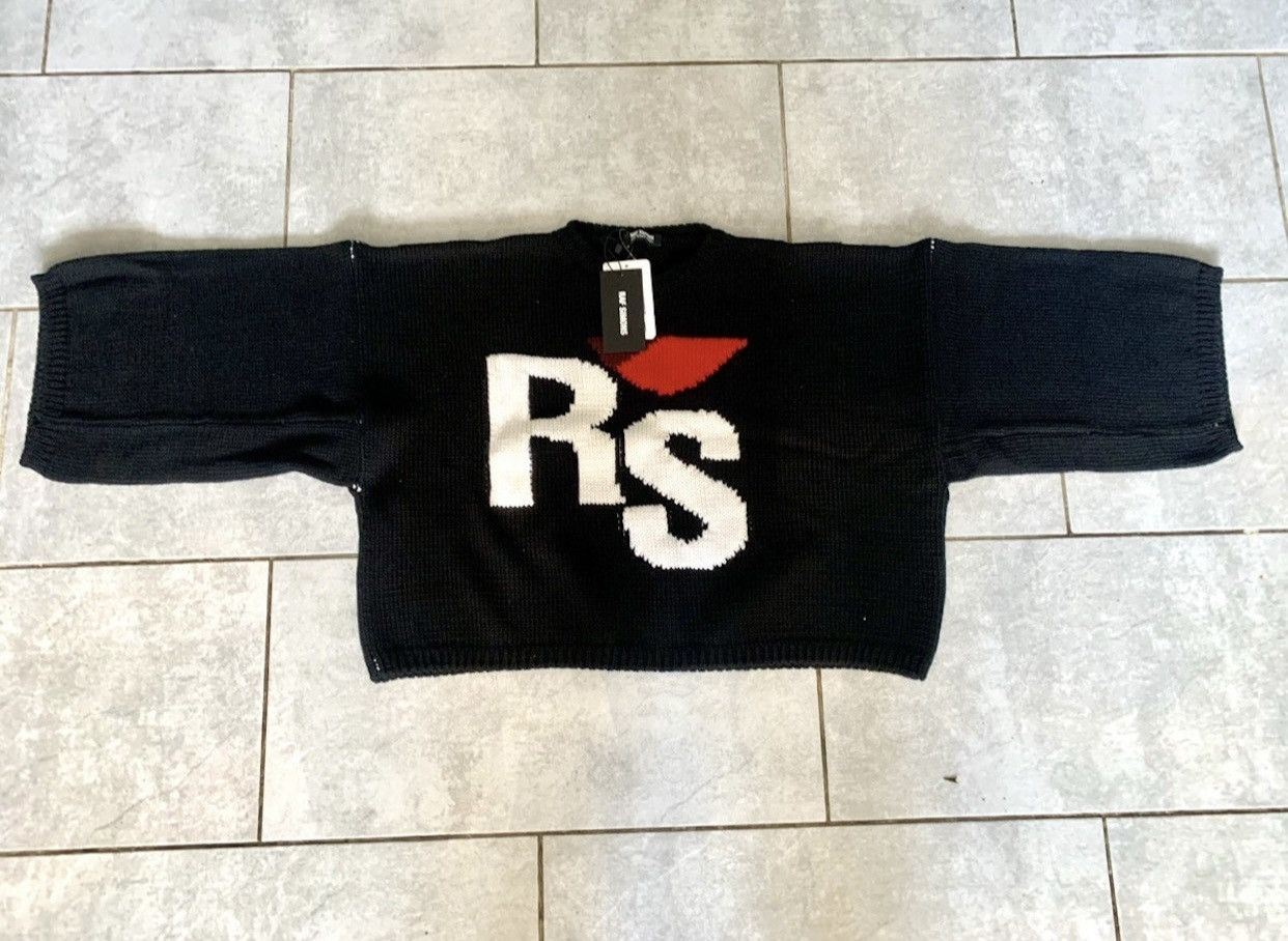image of Raf Simons Rs Oversized Sweater in Black, Men's (Size Medium)