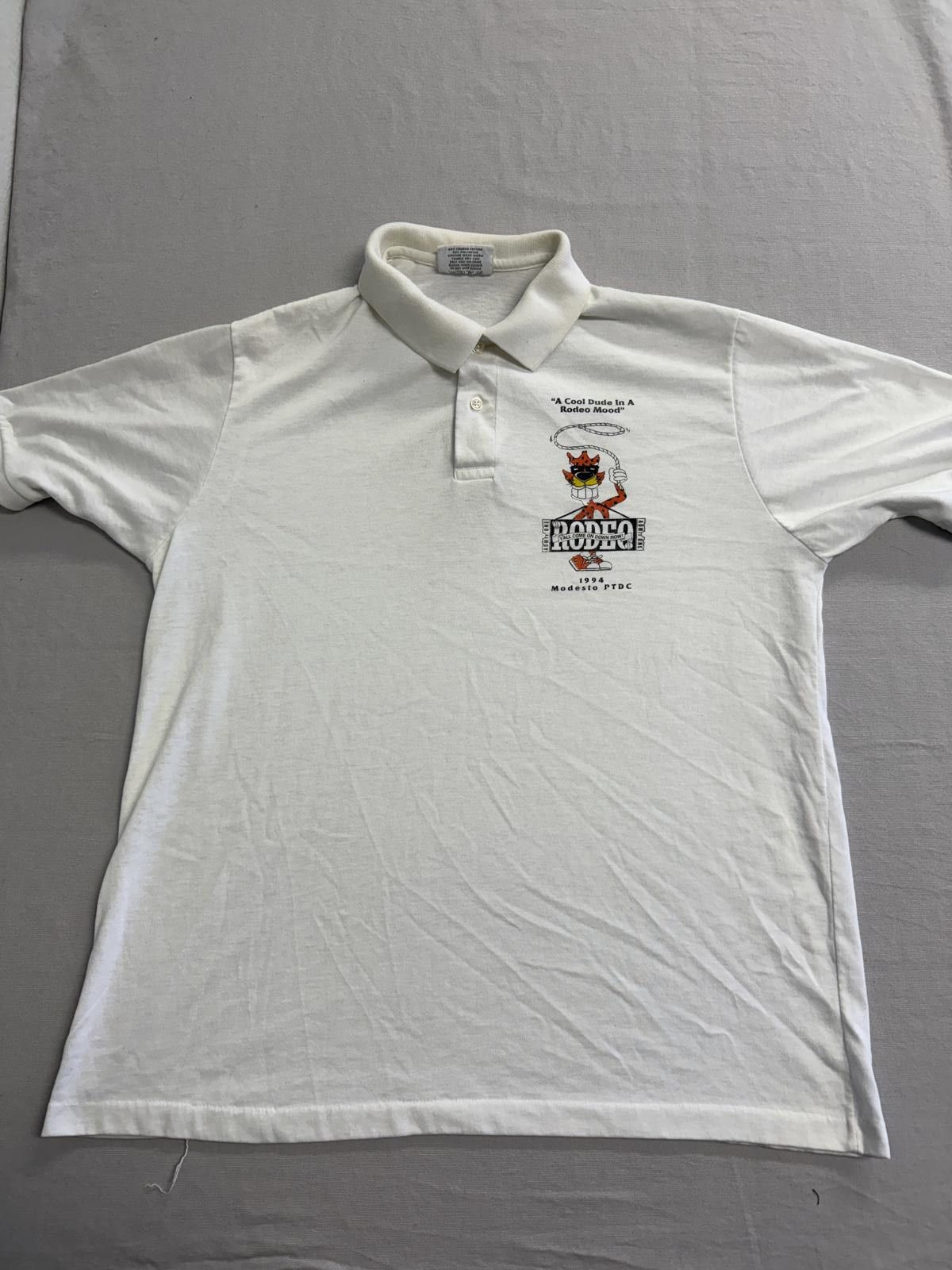 Advisory Board Crystals Vintage Rodeo Polo Modesto PTDC 1994 Chester Cheetoo XL Size US XL / EU 56 / 4 - 2 Thumbnail
