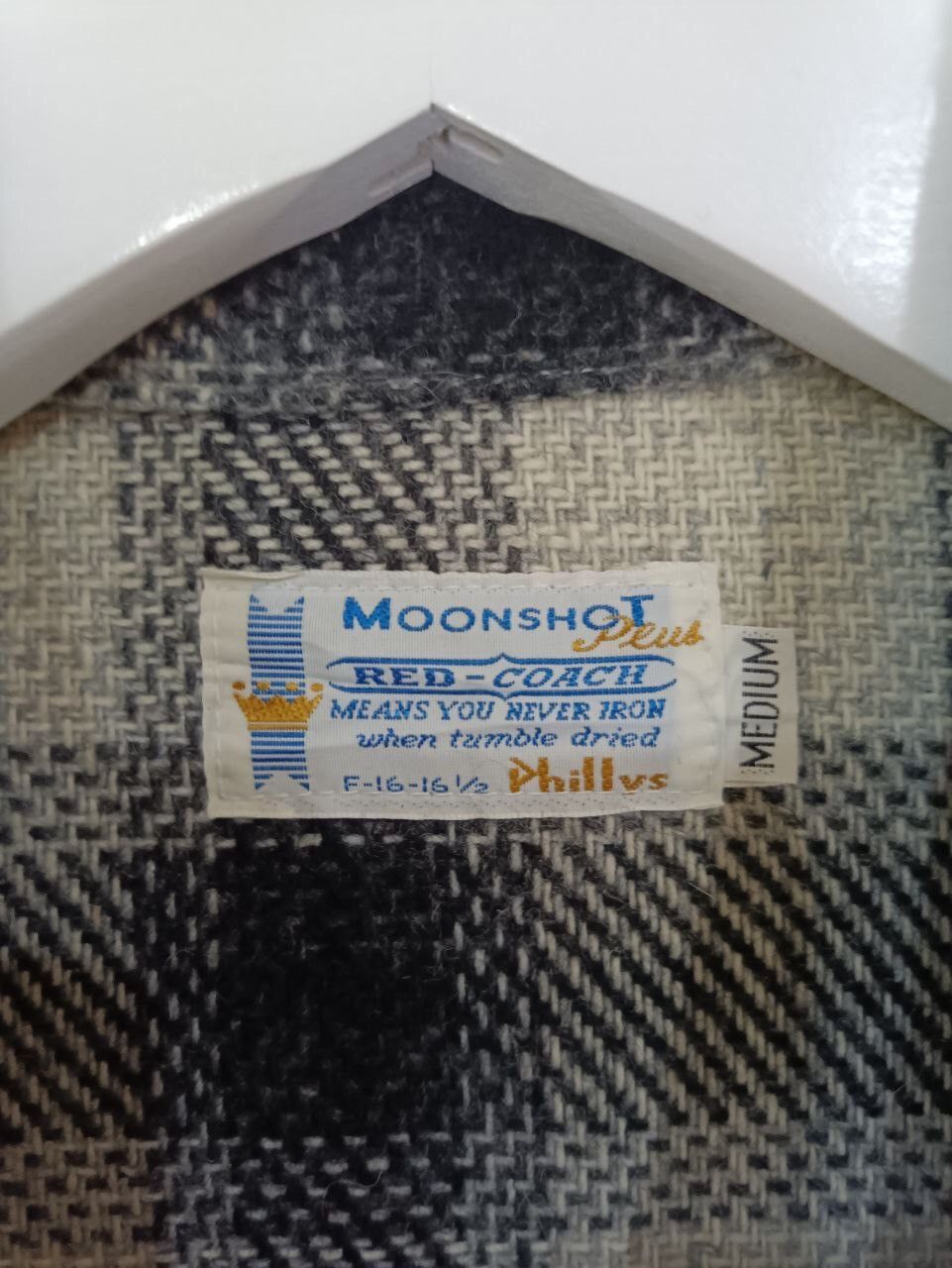 Japanese Brand × Vintage VINTAGE MOONSHOT PLAID WOOL SHIRT BUTTON UP Size US M / EU 48-50 / 2 - 7 Thumbnail