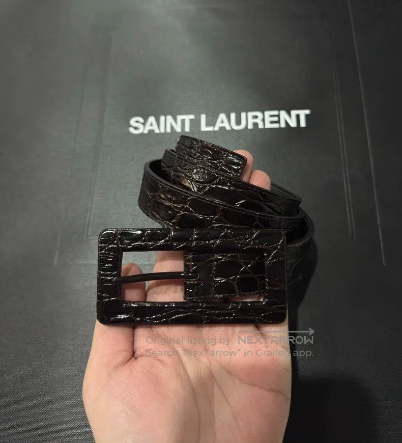 Saint Laurent Paris Saint Laurent Paris size 75 Large Embossed Belt Size ONE SIZE - 1 Thumbnail