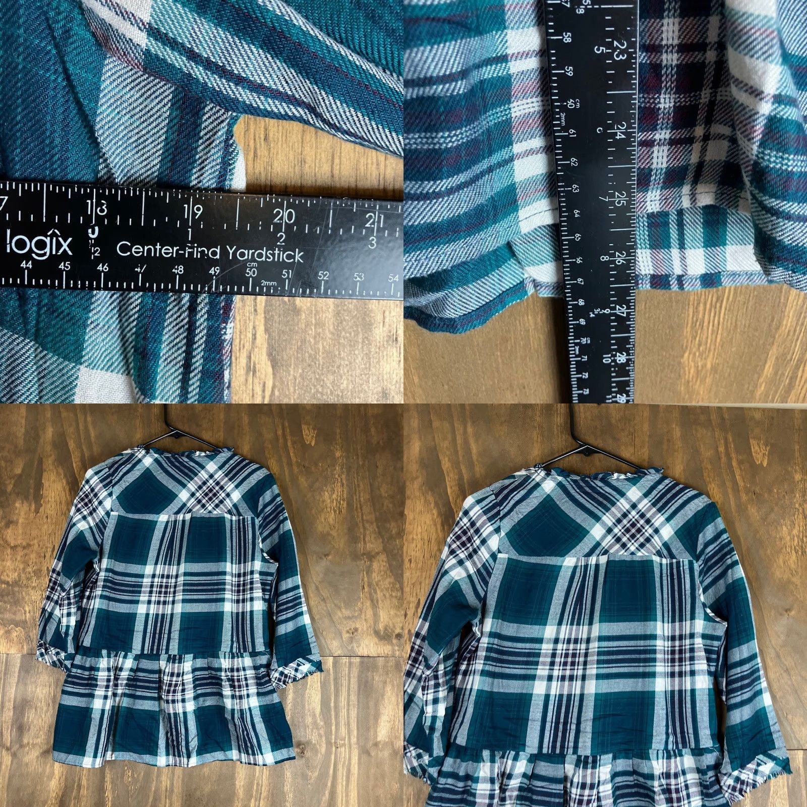 Vintage VINTAGE Knox Rose Womens Blouse Teal Multi Plaid Ruffle V Neck Blouse Boho 3/4 Sleeve M Size M / US 6-8 / IT 42-44 - 8 Thumbnail