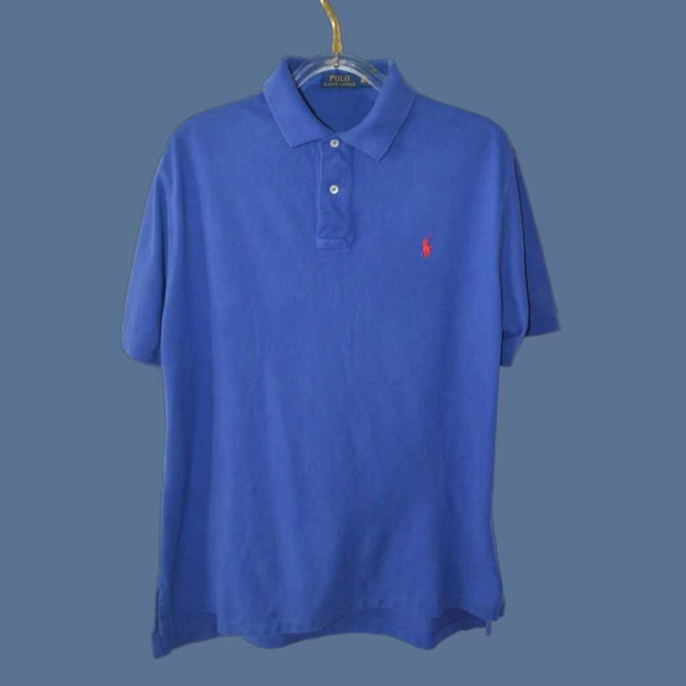 Ralph Lauren Ralph Lauren Polo Shirt Polo SS Men XL Royal Blue Cotton Knit Embroidered Pony Logo Solid Short Sleeve Classic Col ar? Size US XL / EU 56 / 4 - 1 Thumbnail
