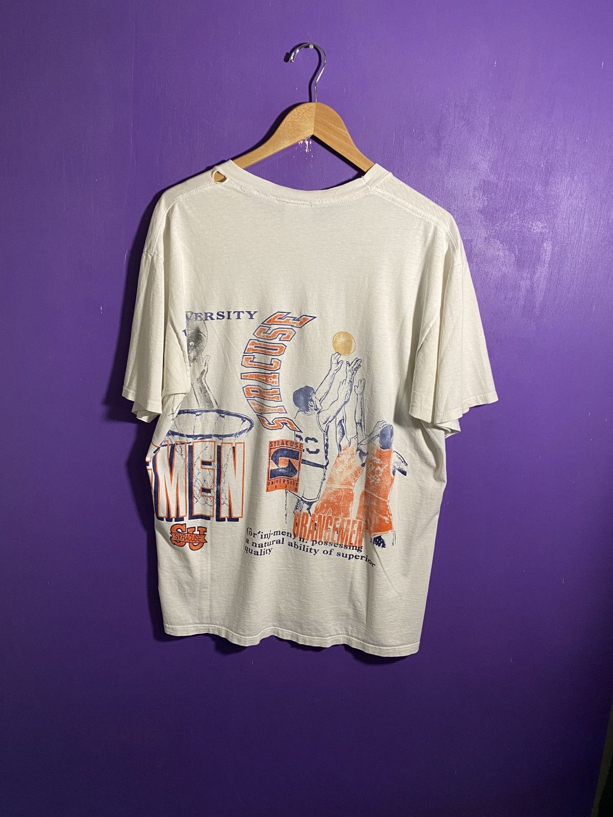 Other Vintage 90s Syracuse basketball wrap around t-shirt Size US XL / EU 56 / 4 - 2 Thumbnail