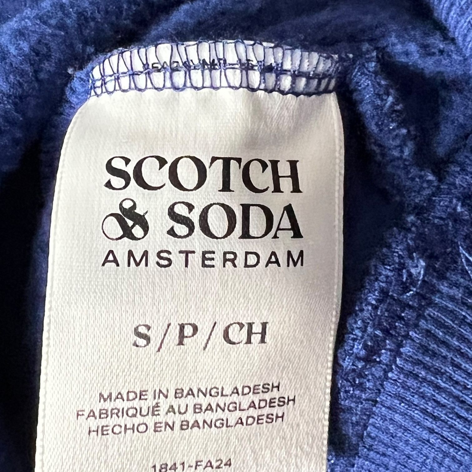 Scotch & Soda Scotch & Soda Mens S Hoodie Sweatshirt Embroidered Blue EX Size US S / EU 44-46 / 1 - 5 Thumbnail