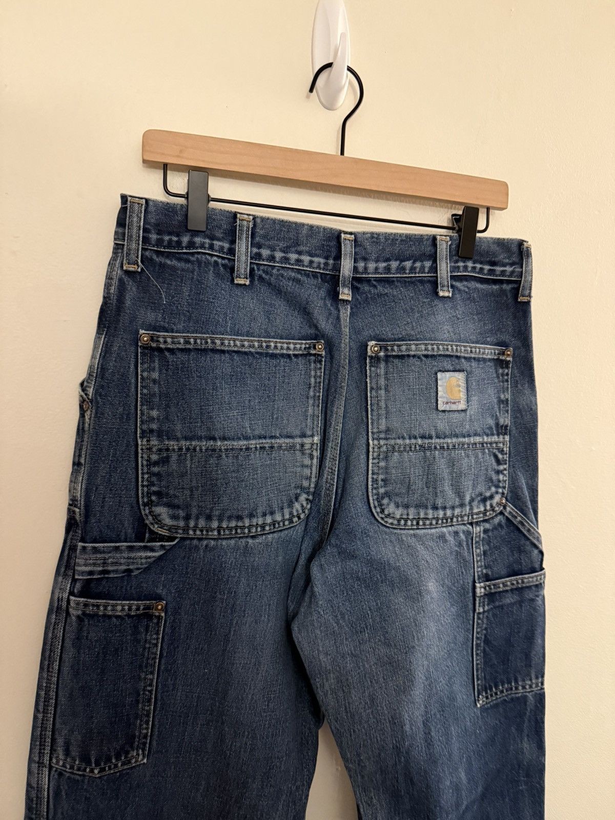 Carhartt Vintage Thrashed Faded Carhartt Double Knee Denim 4gseller Size US 32 / EU 48 - 6 Thumbnail