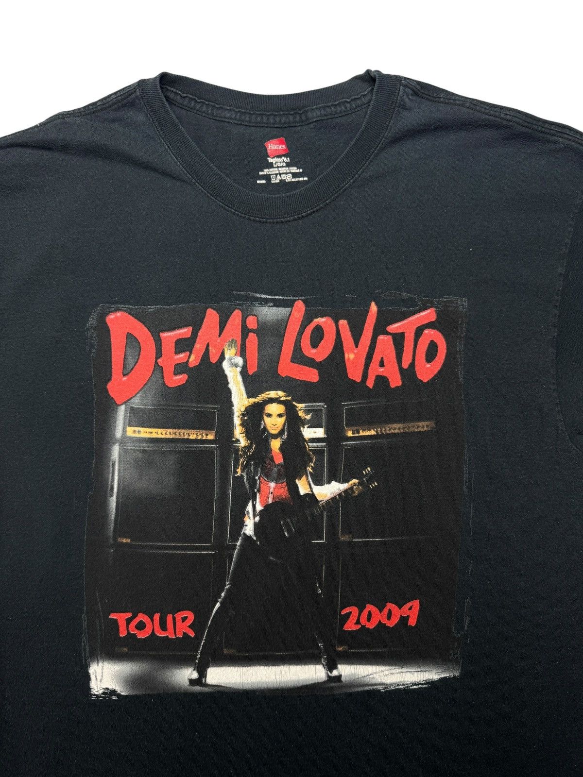 Vintage 2009 Demi Lovato Tour Tee Shirt Size US L / EU 52-54 / 3 - 3 Thumbnail