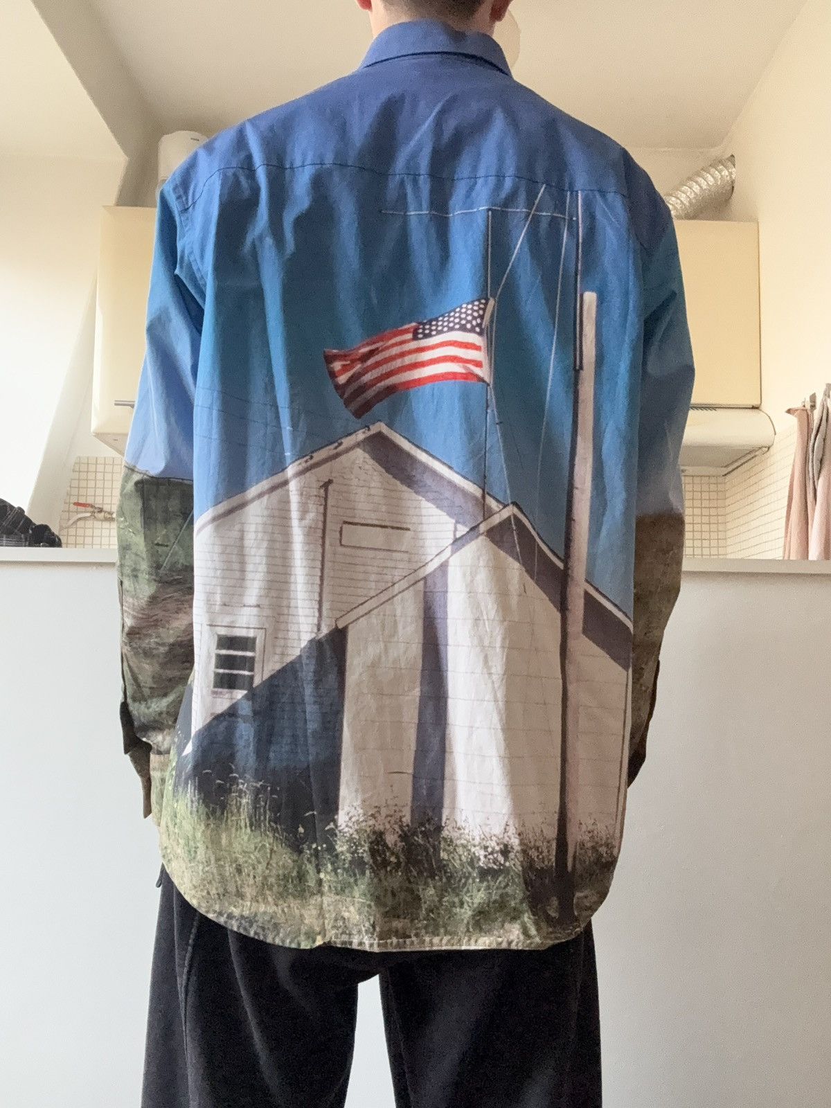 Calvin Klein Raf Simons For Calvin Klein Shirt American Flag School Print Size US M / EU 48-50 / 2 - 13 Thumbnail