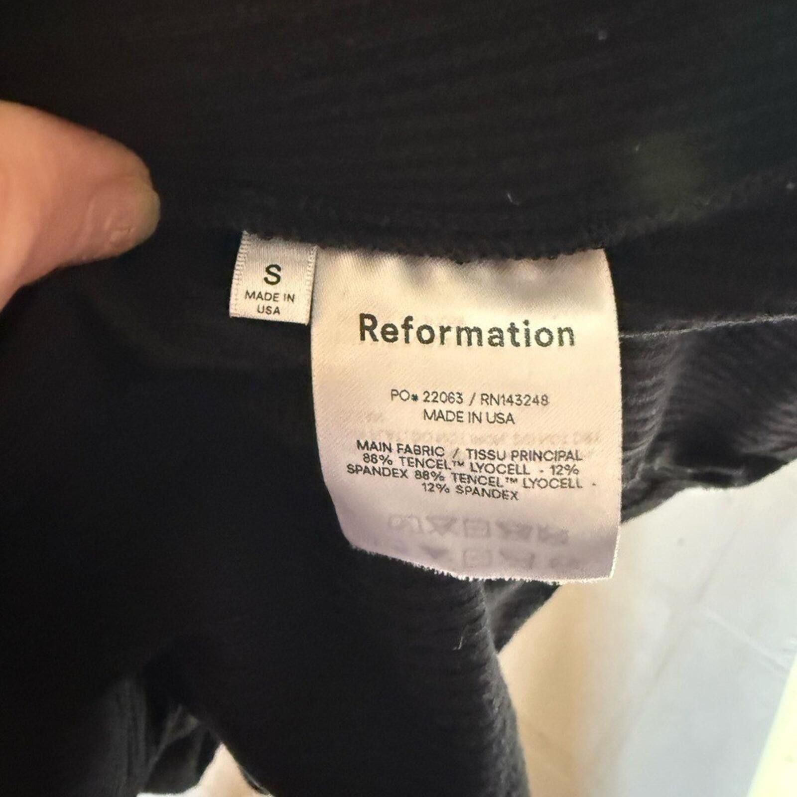 Reformation Reformation Jeans Black Mini Dress Ribbed Bodycon S Size S / US 4 / IT 40 - 10 Thumbnail