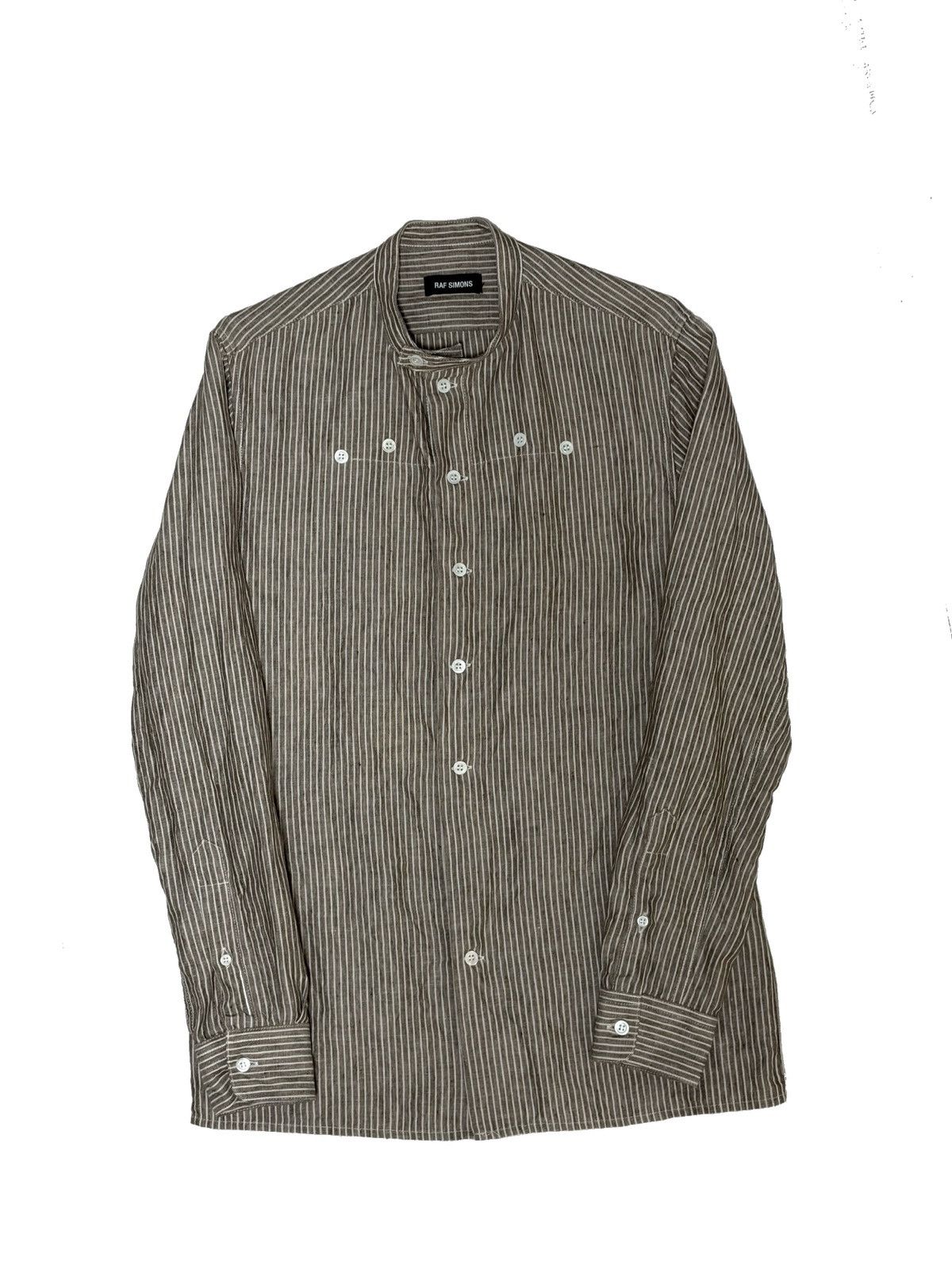 Raf Simons S/S 17 Slim Fit Neckstrap Button Shirt Size US S / EU 44-46 / 1 - 1 Thumbnail