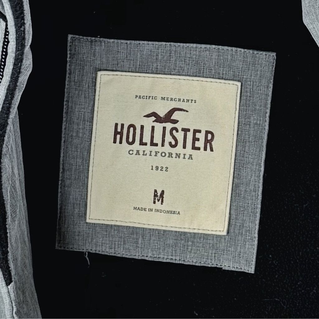 Hollister HOLLISTER Men's Grey Fleece Lined Jacket w Hood/Pockets M Size US M / EU 48-50 / 2 - 7 Thumbnail