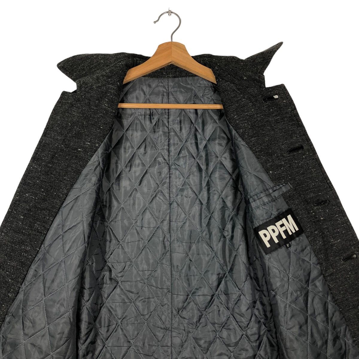 PPFM 🔥Vtg Wool Long Jacket Herringbone PPFM Japan Made Size US M / EU 48-50 / 2 - 12 Thumbnail