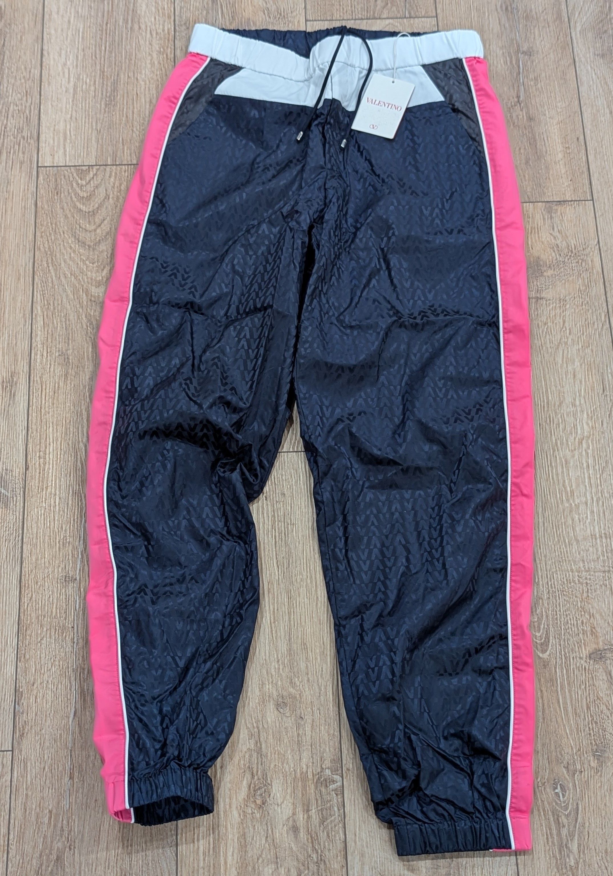 Valentino Valentino V-Optical Monogram Fit Track Pants Navy 48 US 32 Size US 32 / EU 48 - 1 Thumbnail