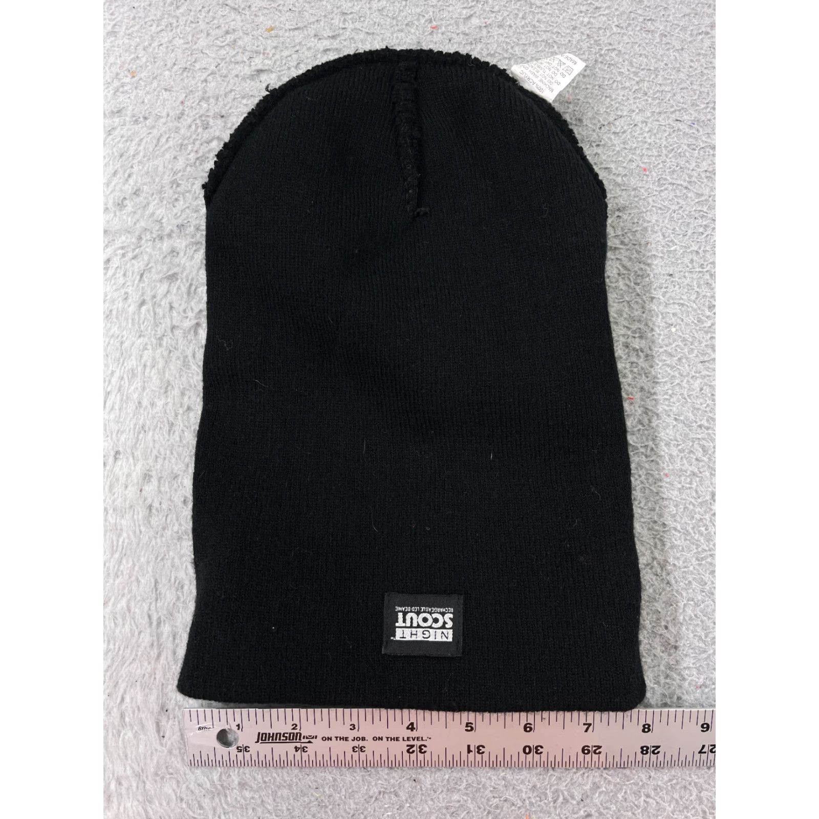 Vintage Night Scout Night Scope Beanie Hat One Size Black Knit Lined LED USB Rechargeable Camping Hunting Logo Beanie Mens Size ONE SIZE - 5 Thumbnail