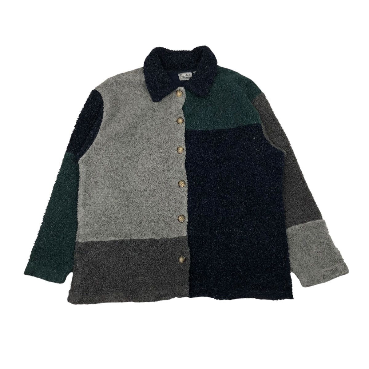 Japanese Brand 🔥VINTAGE BUTTON CHORE FLEECE JACKET BAXTER WELLS KAPITAL Size US M / EU 48-50 / 2 - 1 Thumbnail
