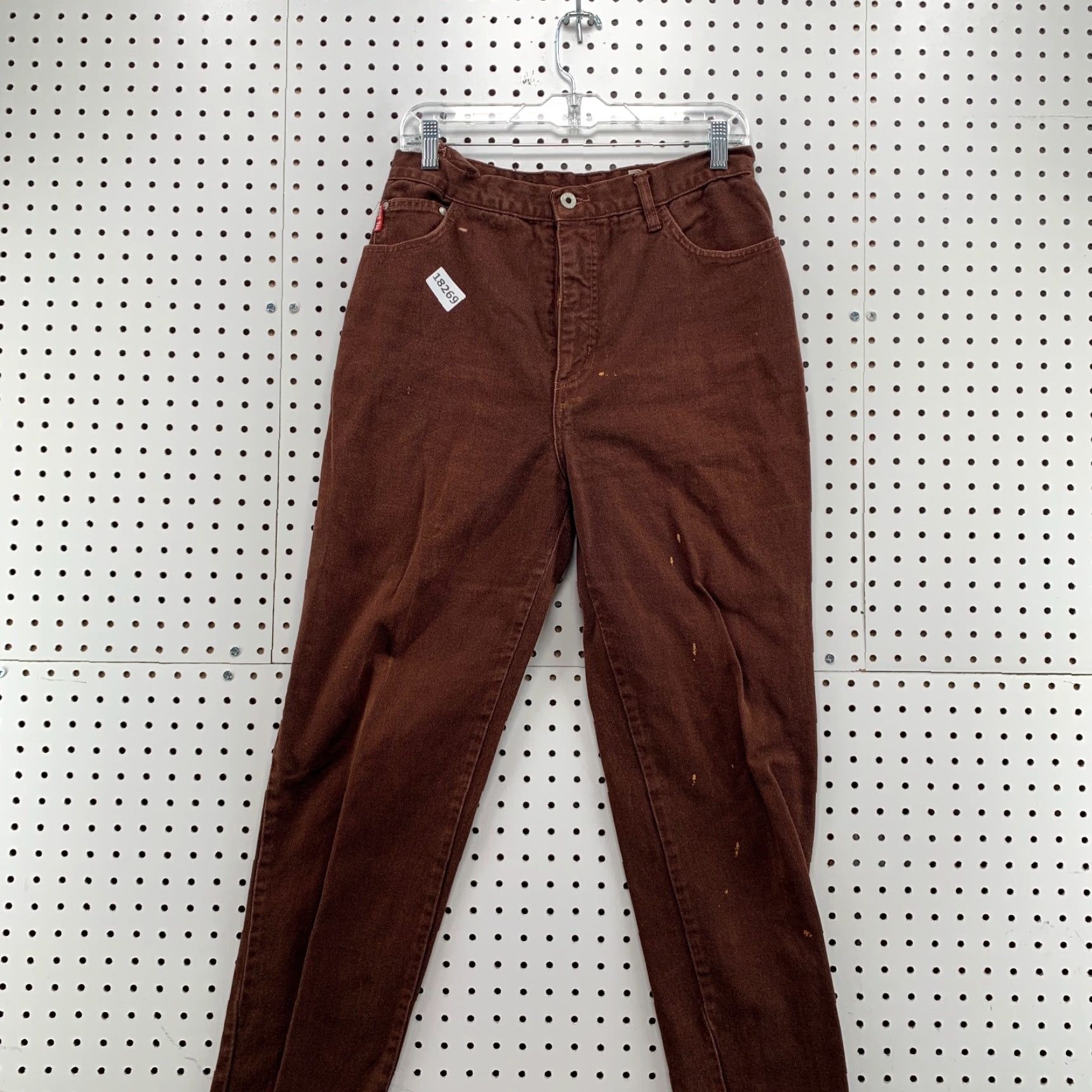 Denime VINTAGE C'est Toi Jeans Tapered Brown Denim 29 29.5 Inseam 29 Waist 29 USA Made Womens Size 29" - 4 Thumbnail