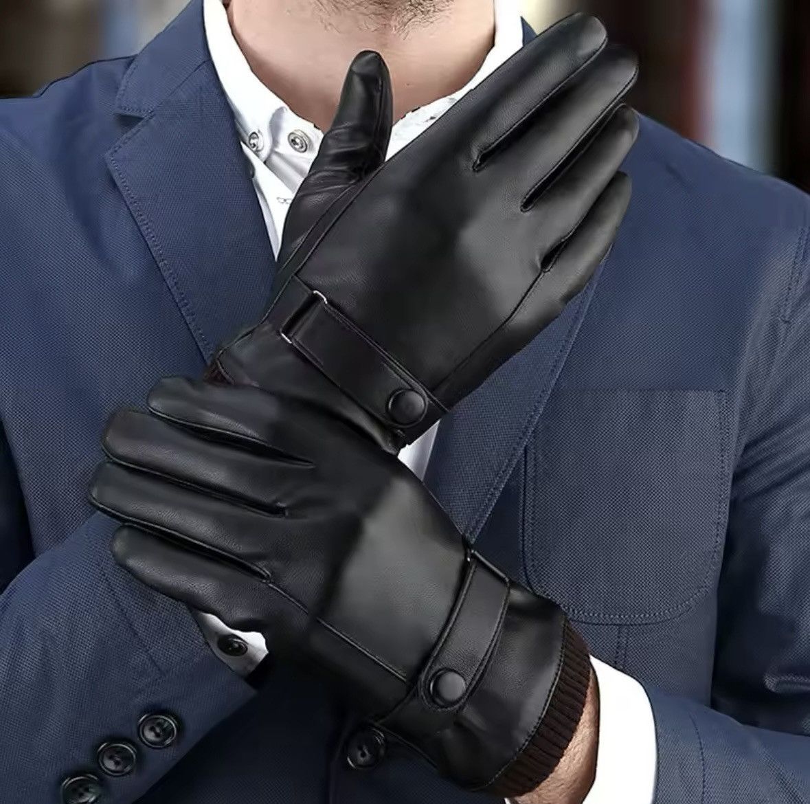 Designer Pu leather gloves business style Size ONE SIZE - 4 Thumbnail