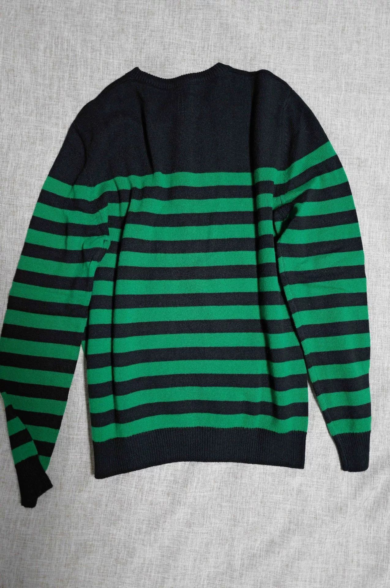 Saint Laurent Paris saint laurent black green striped cashmere sweater. Size US XL / EU 56 / 4 - 2 Thumbnail