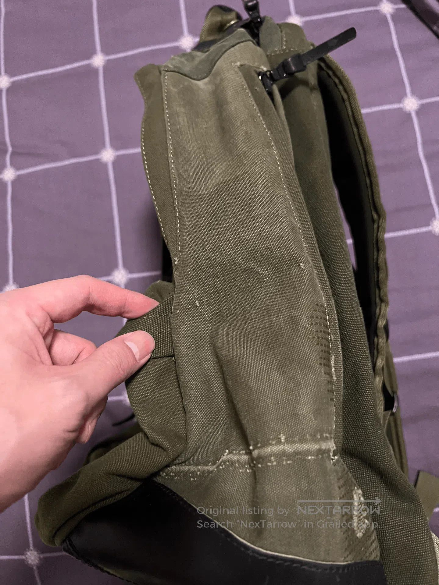 Japanese Brand Vintage Military Canvas Backpack with Dog Toy. Size ONE SIZE - 4 Thumbnail