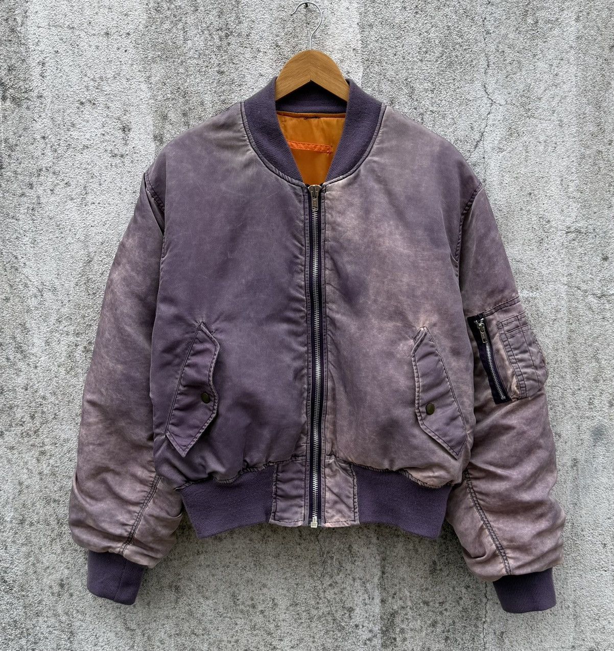 Vintage Vintage Sun Faded Ma-1 Bomber Jacket Size US M / EU 48-50 / 2 - 6 Thumbnail