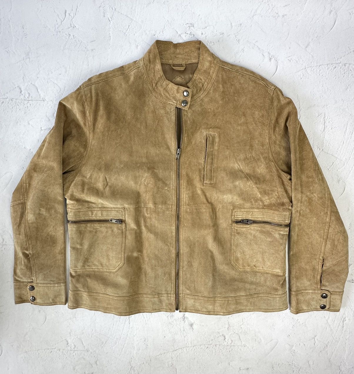 If Six Was Nine × Vintage Vintage Beige Leather Jacket Size US L / EU 52-54 / 3 - 1 Thumbnail