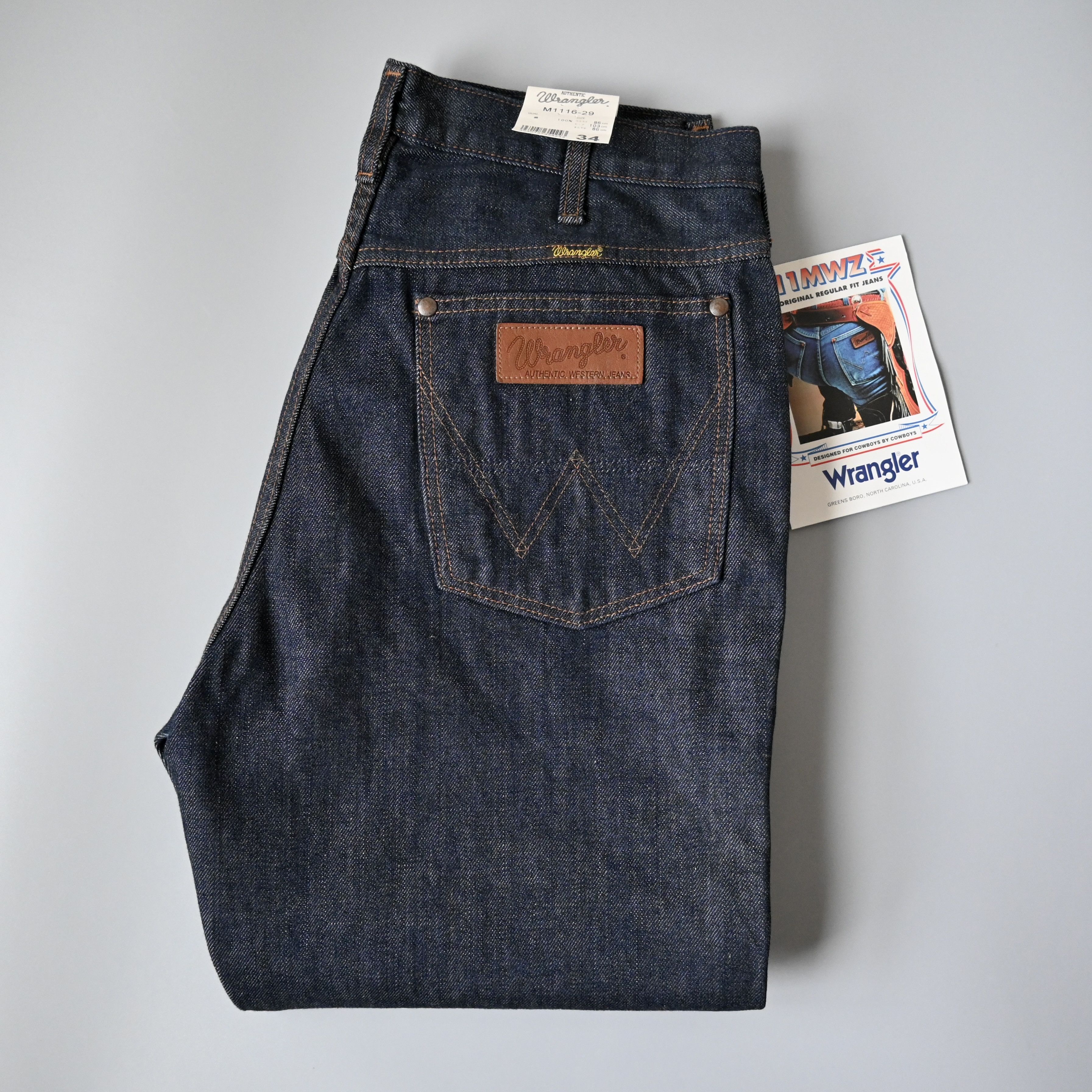 Japanese Brand DEADSTOCK 1990s Wrangler 11MWZ denim jeans made in Japan Size US 34 / EU 50 - 21 Thumbnail