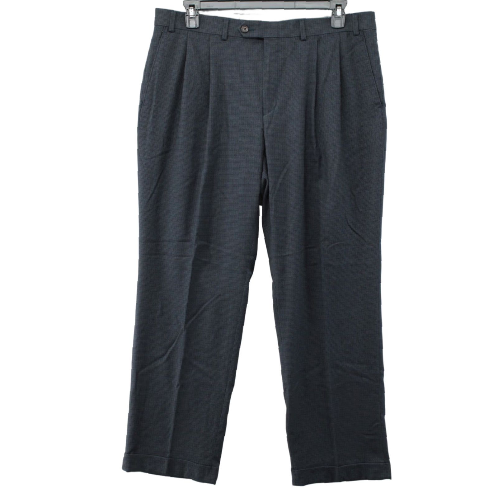 Ralph Lauren Ralph Lauren Pants Men’s 38X30 Blue Tiny Houndstooth Pleated Cuffed Trousers Dress Pants Classic Mens 38 Blue Houndstooth Straight Size US 38 / EU 54 - 1 Thumbnail