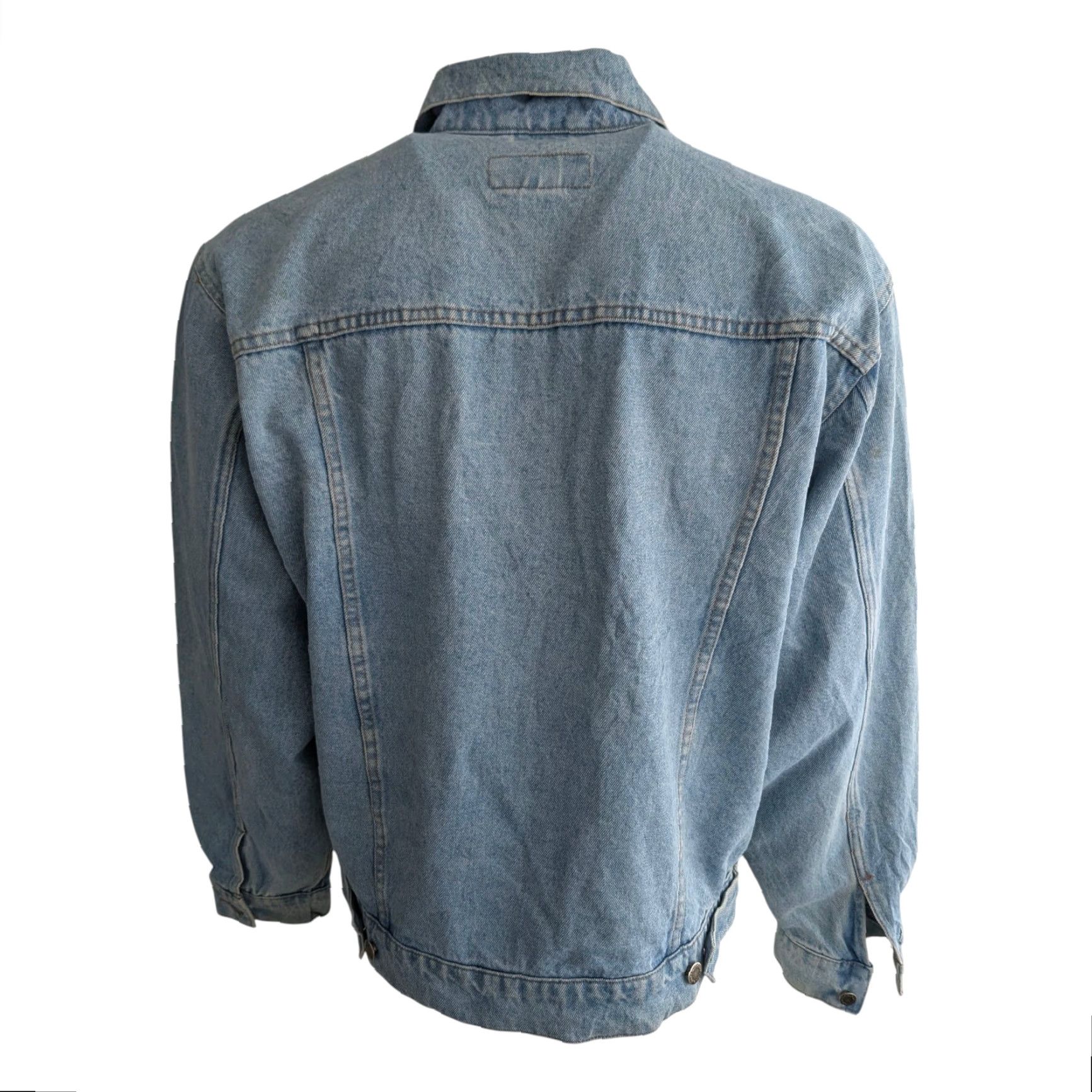 Wrangler Wrangler Hero Denim Trucker Jacket Blue 100% Cotton L Large Men Jacket Casual 100% Cotton Wrangler Hero Mens Denim Trucker Jacket Blue L Size US L / EU 52-54 / 3 - 3 Thumbnail