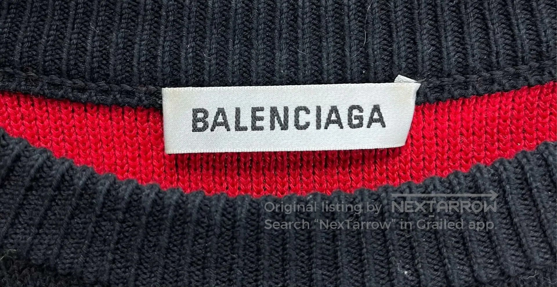 Balenciaga Balenciaga Black Barrage Full Logo Knit Sweater| Size US M / EU 48-50 / 2 - 3 Thumbnail