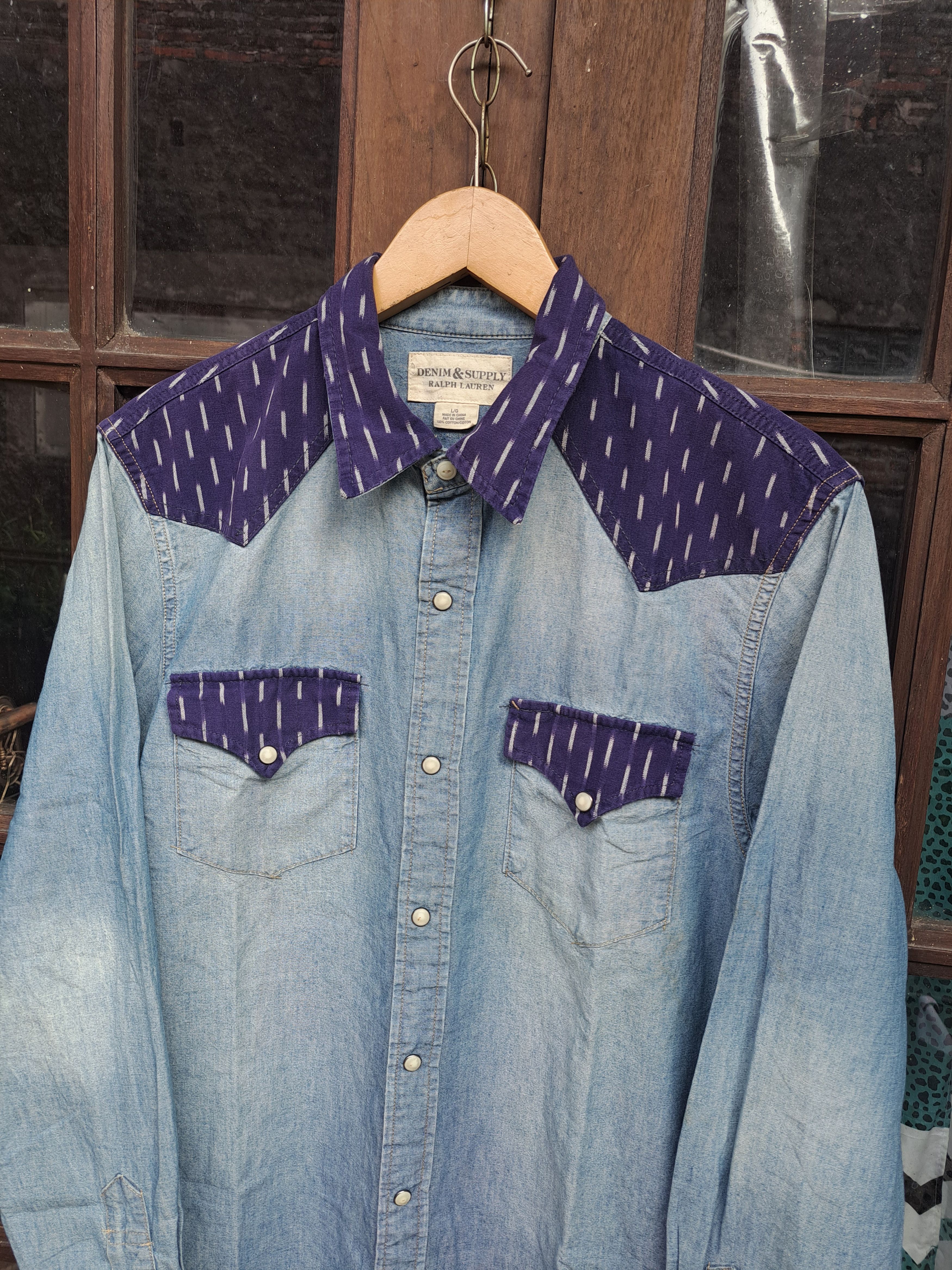 Denim & Supply Ralph Lauren Denim & Supply Ralph Lauren Western Shirt Denim Mens L Size US L / EU 52-54 / 3 - 2 Thumbnail