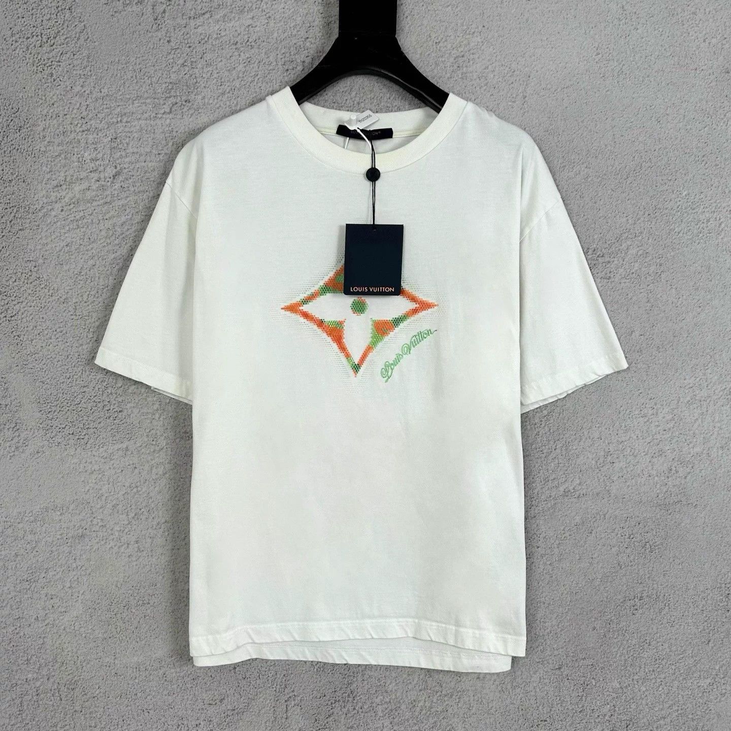 Louis Vuitton LV New White Big Floral Glitter Logo SS Tee XXL Size US XXL / EU 58 / 5 - 1 Thumbnail