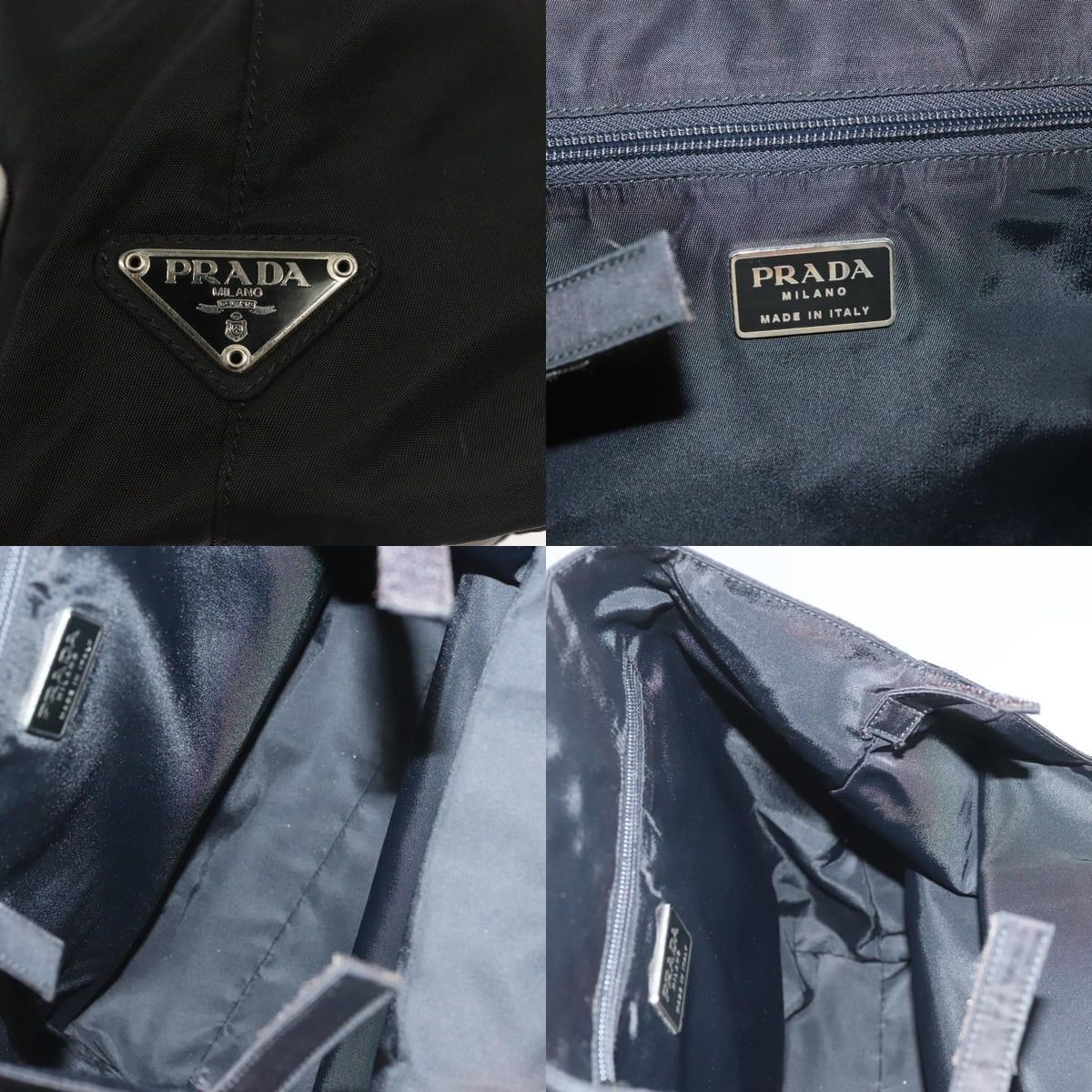 Prada PRADA Hand Bag Nylon Black Silver Size ONE SIZE - 11 Thumbnail