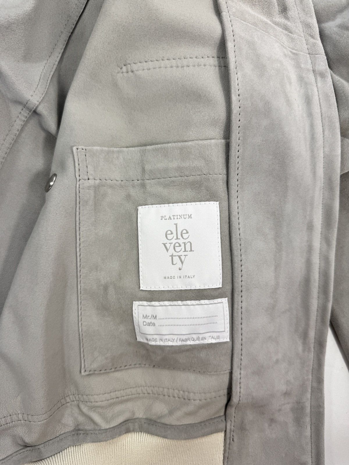 Eleventy Two-Buttoned-Pockets Suede Regular-Fit Leather Jacket Size US XL / EU 56 / 4 - 11 Thumbnail