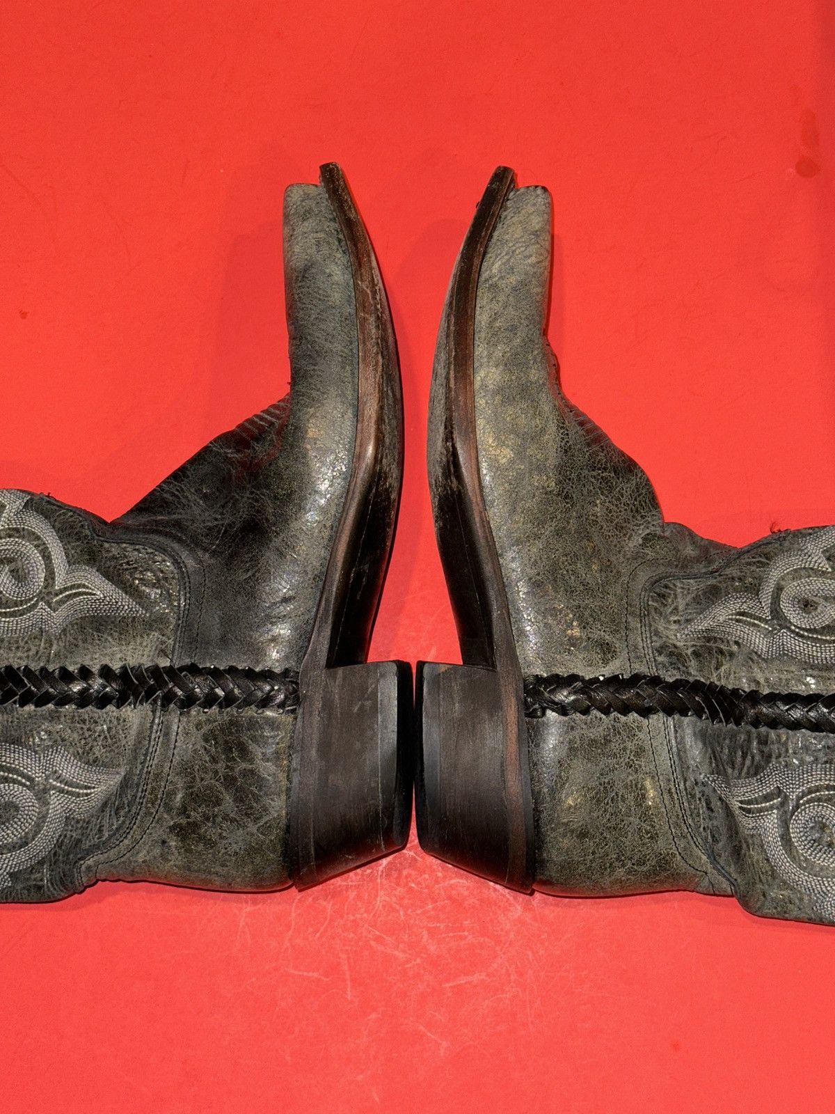 Lucchese Lucchese 1883 Jesse Black Road Calf Snip Toe Western Boots 9 Size US 9 / EU 42 - 6 Thumbnail