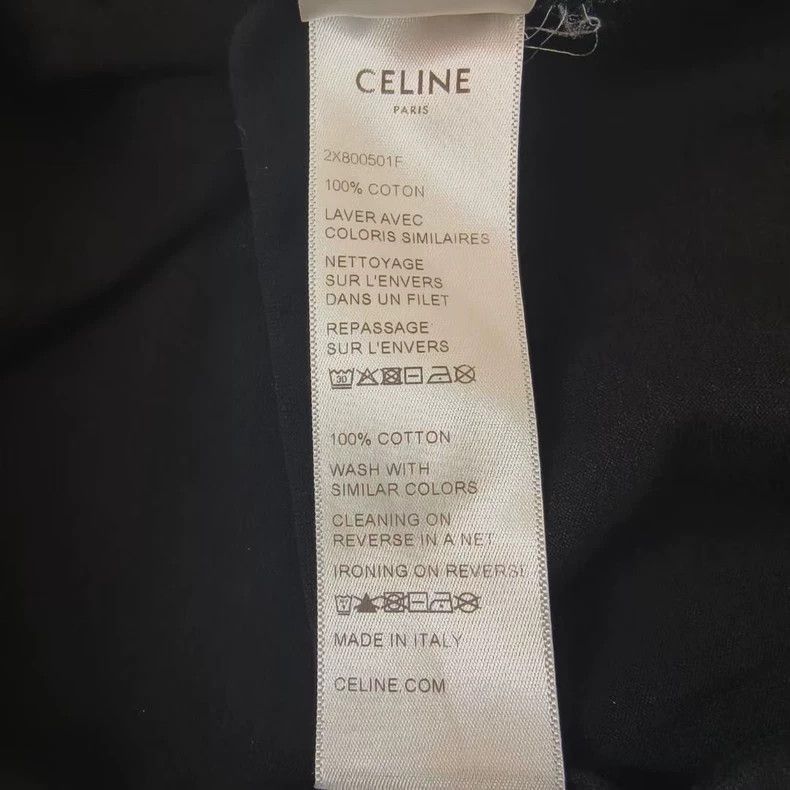 Celine CELINE Studded Logo Loose Short Sleeve TShirt Size US M / EU 48-50 / 2 - 5 Thumbnail