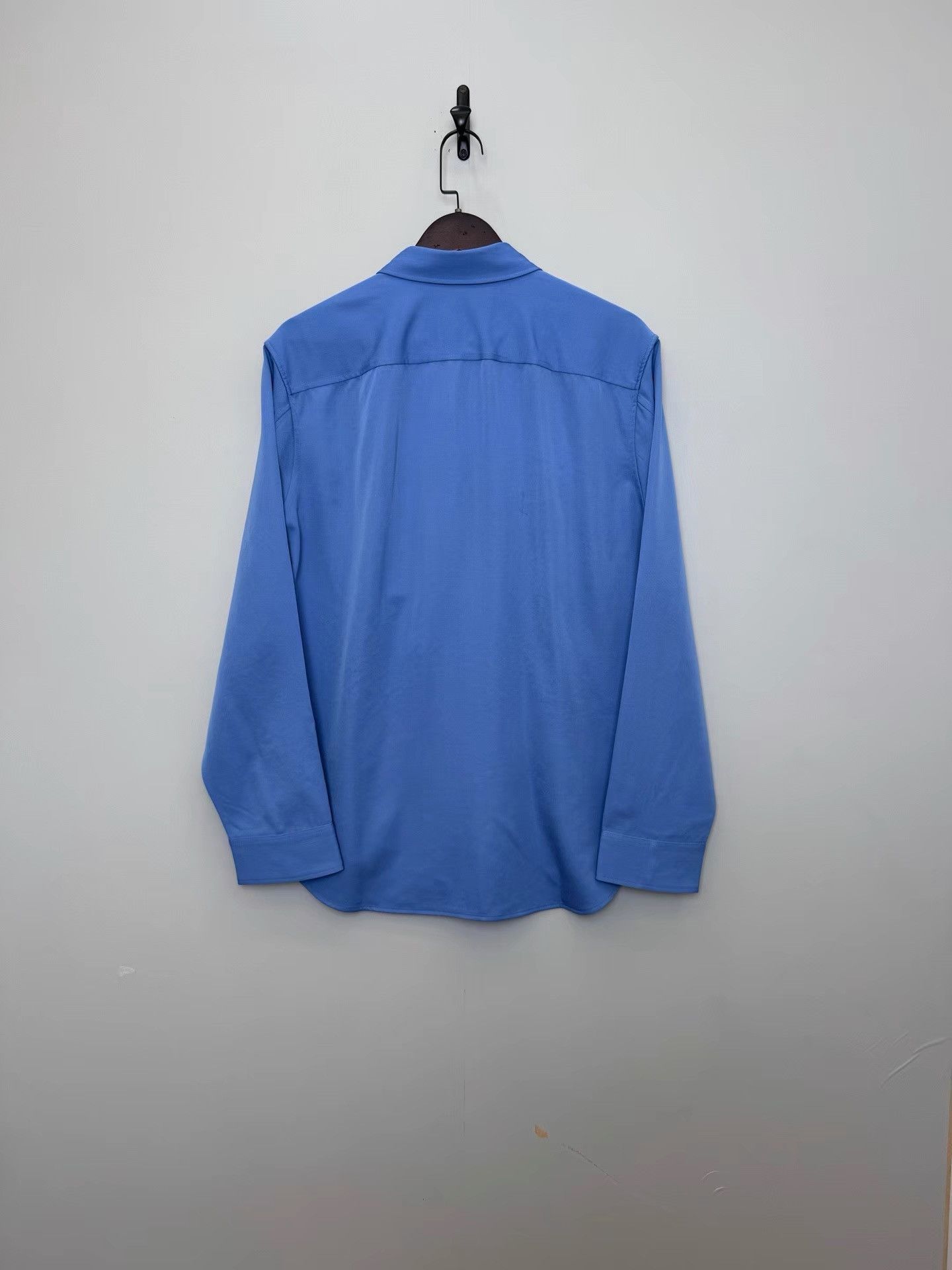 Loewe Loewe Blue Wool Collared Long Sleeve Shirt K36 Size US XL / EU 56 / 4 - 2 Thumbnail