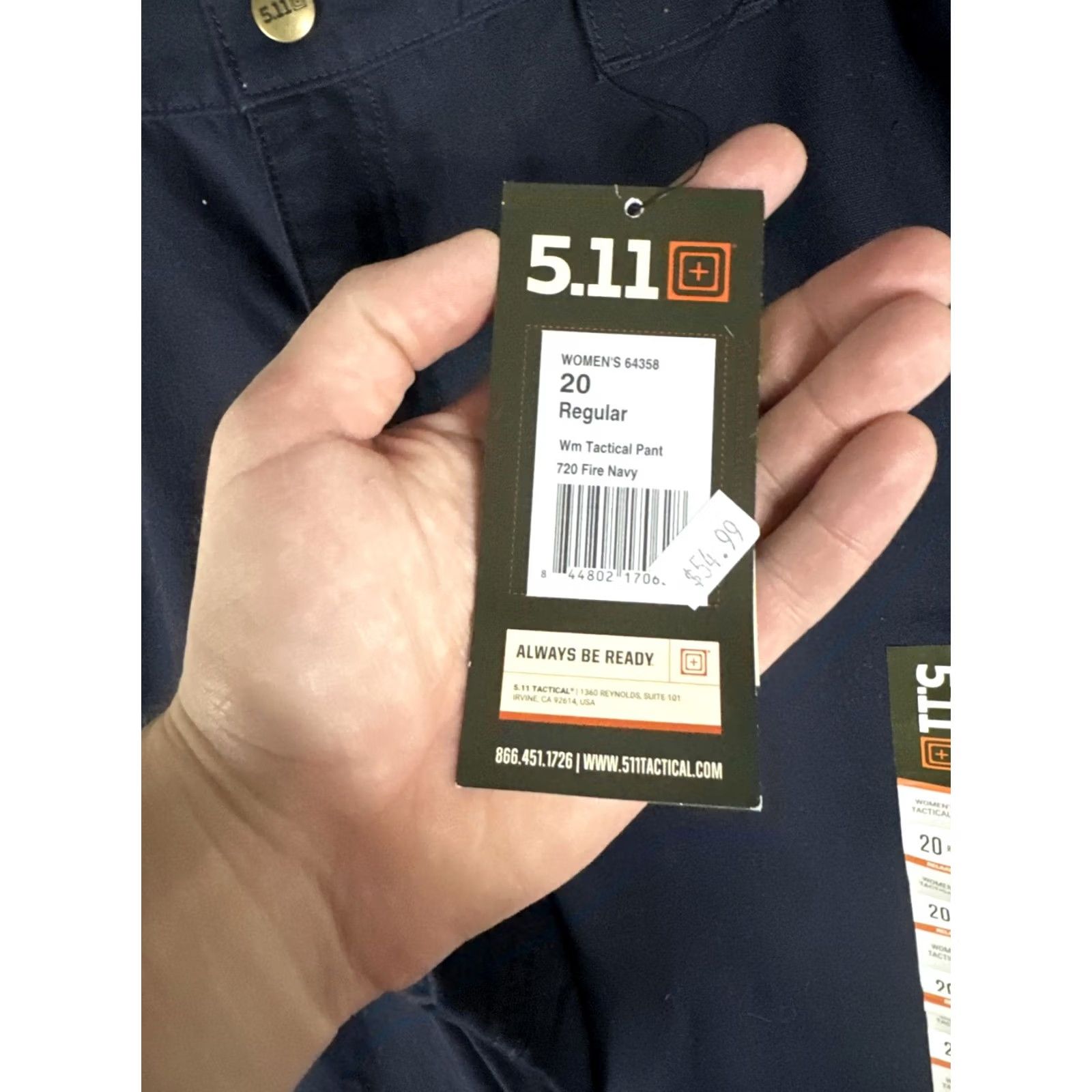 Vintage 5.11 Tactical Pants Womens 20 Regular Navy Cargo Workwear Elastic Waist Pockets Utility Cargo Pants Womens 5.11 Tactical Size 42" / US 20 - 6 Thumbnail