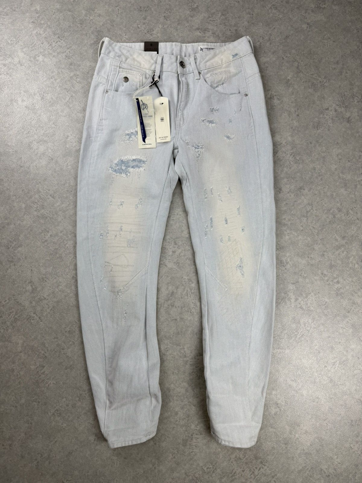 G-Star G-Star Raw Arc 3D Mid Boyfriend 7/8 Jeans Light Aged 25x32 Size 25" / US 0 / IT 36 - 1 Thumbnail