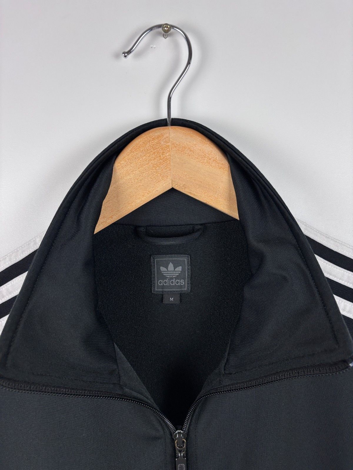 Adidas Vintage Adidas Trefoil Track Zip Jacket Black Mens Size M Size US M / EU 48-50 / 2 - 7 Thumbnail