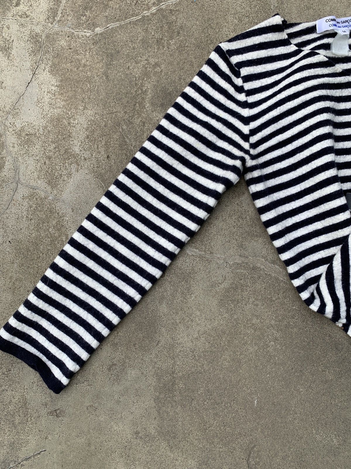 Comme des Garcons Archive Comme des Garcons Striped Wool Crop Sweater Size M / US 6-8 / IT 42-44 - 14 Thumbnail