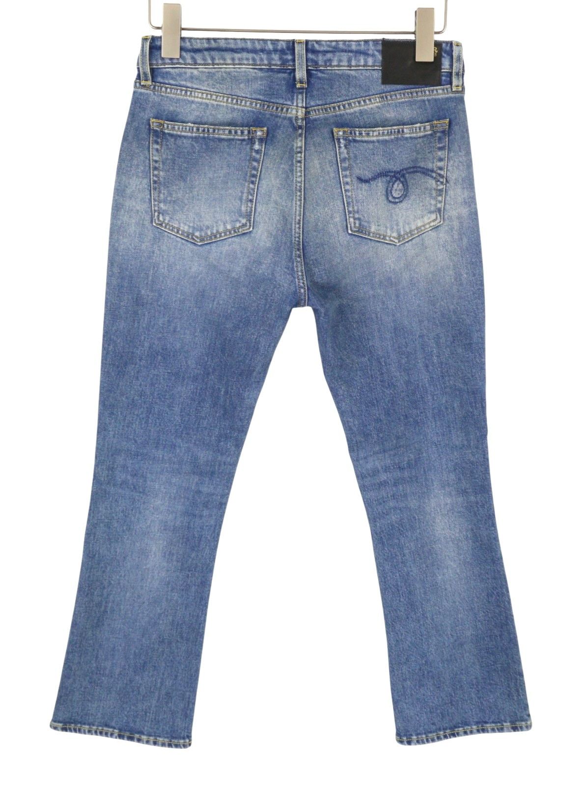 R13 KICK FIT 29 Jasper Stretch Cropped Faded Blue PS26 89078 Size 29" - 4 Thumbnail