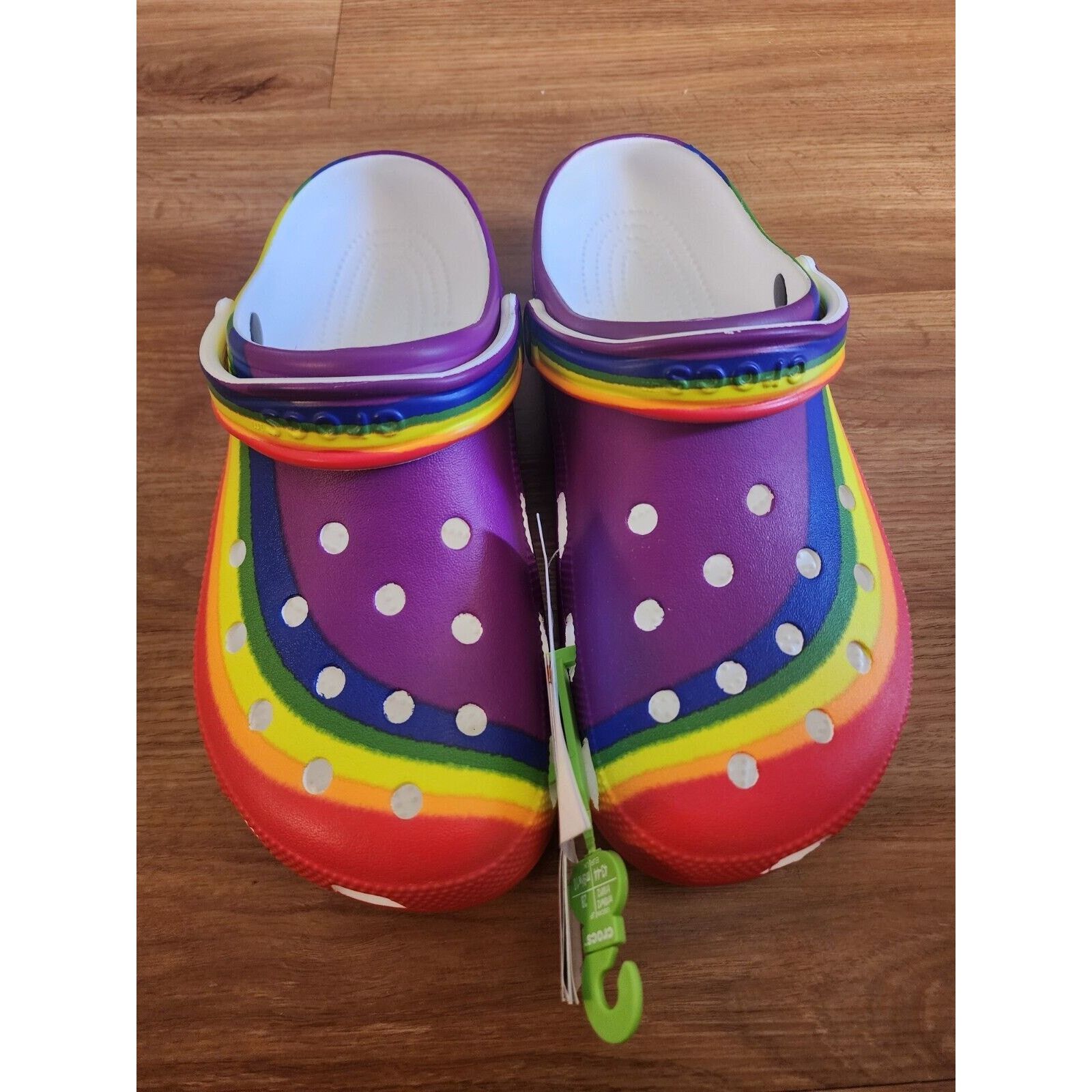 Crocs Crocs Classic Rainbow Dye Clog M10/W12 Pride Size US 10 / EU 43 - 1 Thumbnail