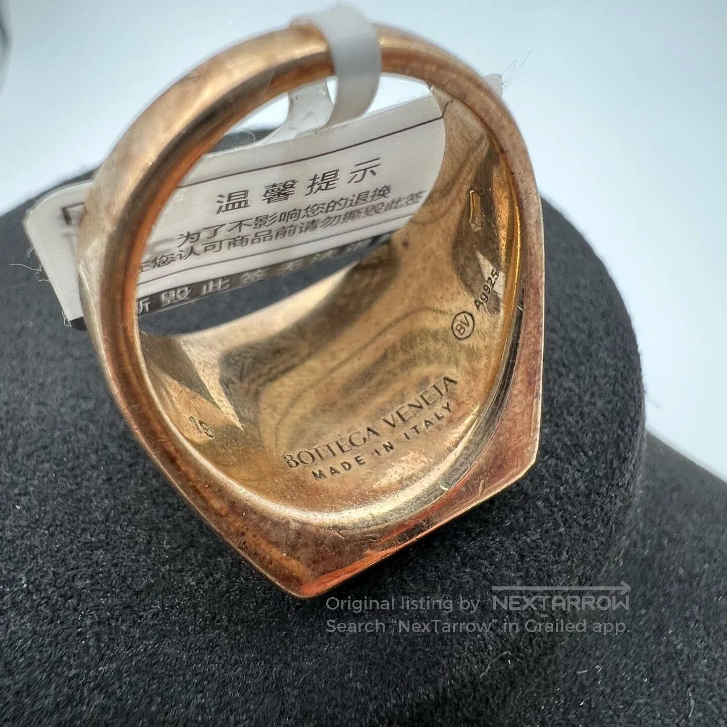 Bottega Veneta Bottega Veneta 925 silver-plated gold ring Size ONE SIZE - 4 Thumbnail
