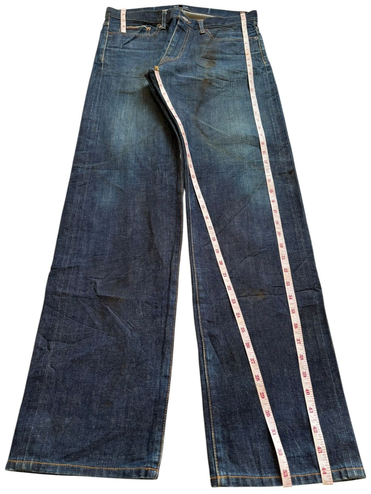 Designer × Japanese Brand Vintage Japanese Brand Raw Denim Selvedge Loose Jeans Size US 33 - 14 Thumbnail