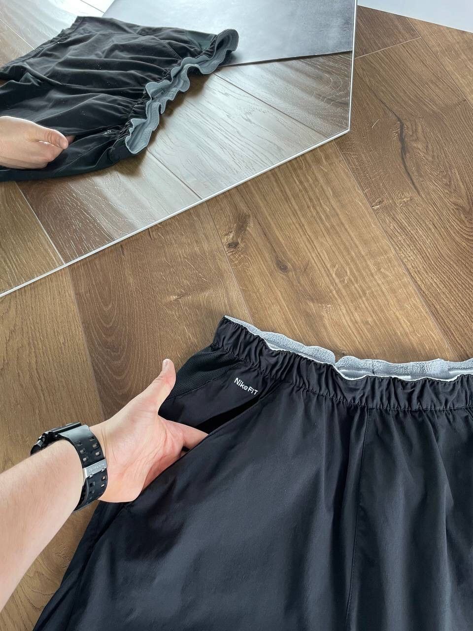 Nike Vintage Nike 90’s Y2K Style Drill Black Shorts Size US 32 / EU 48 - 7 Thumbnail