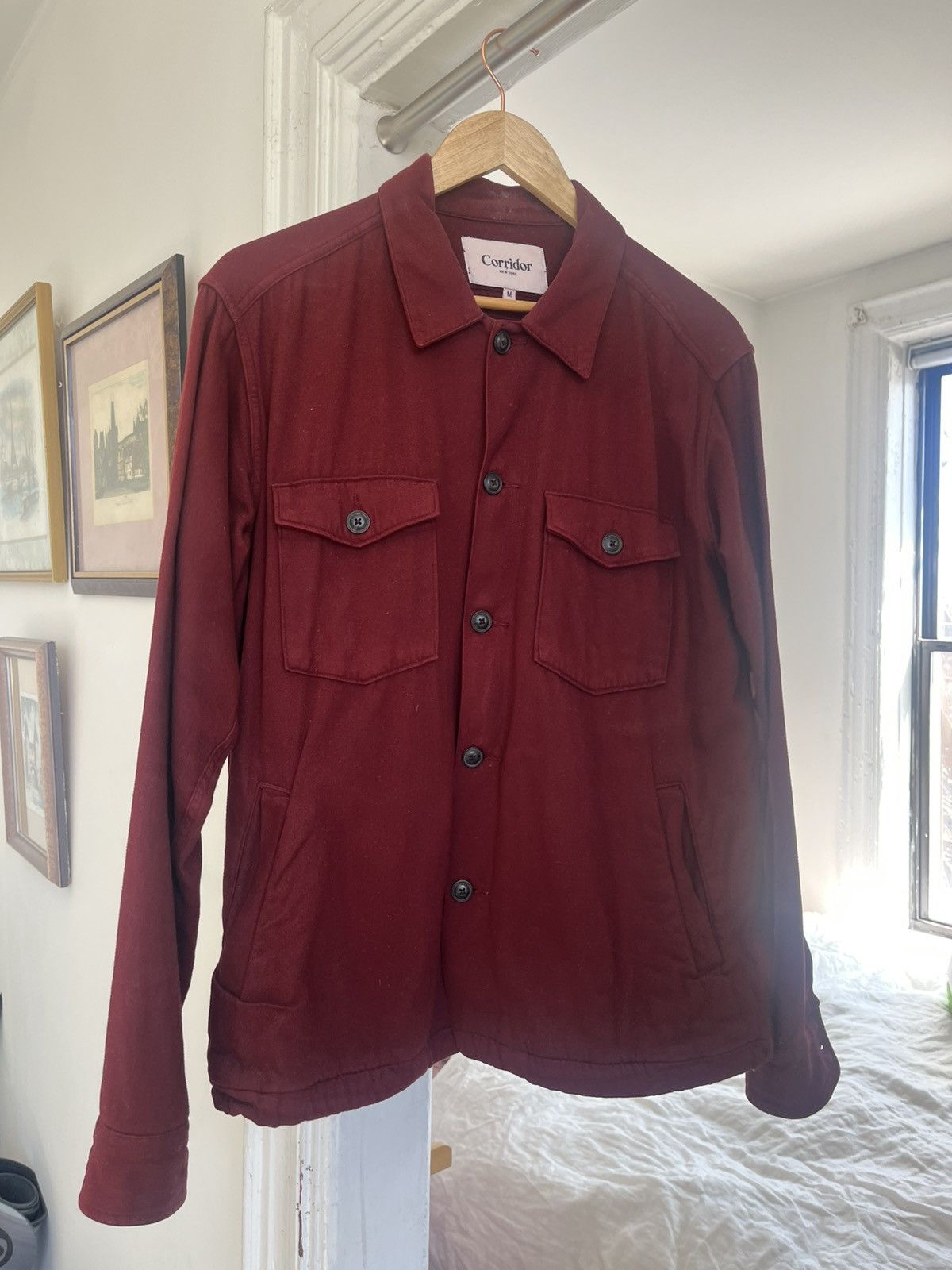 Corridor Corridor crimson moleskin military jacket (M) Size US M / EU 48-50 / 2 - 1 Thumbnail