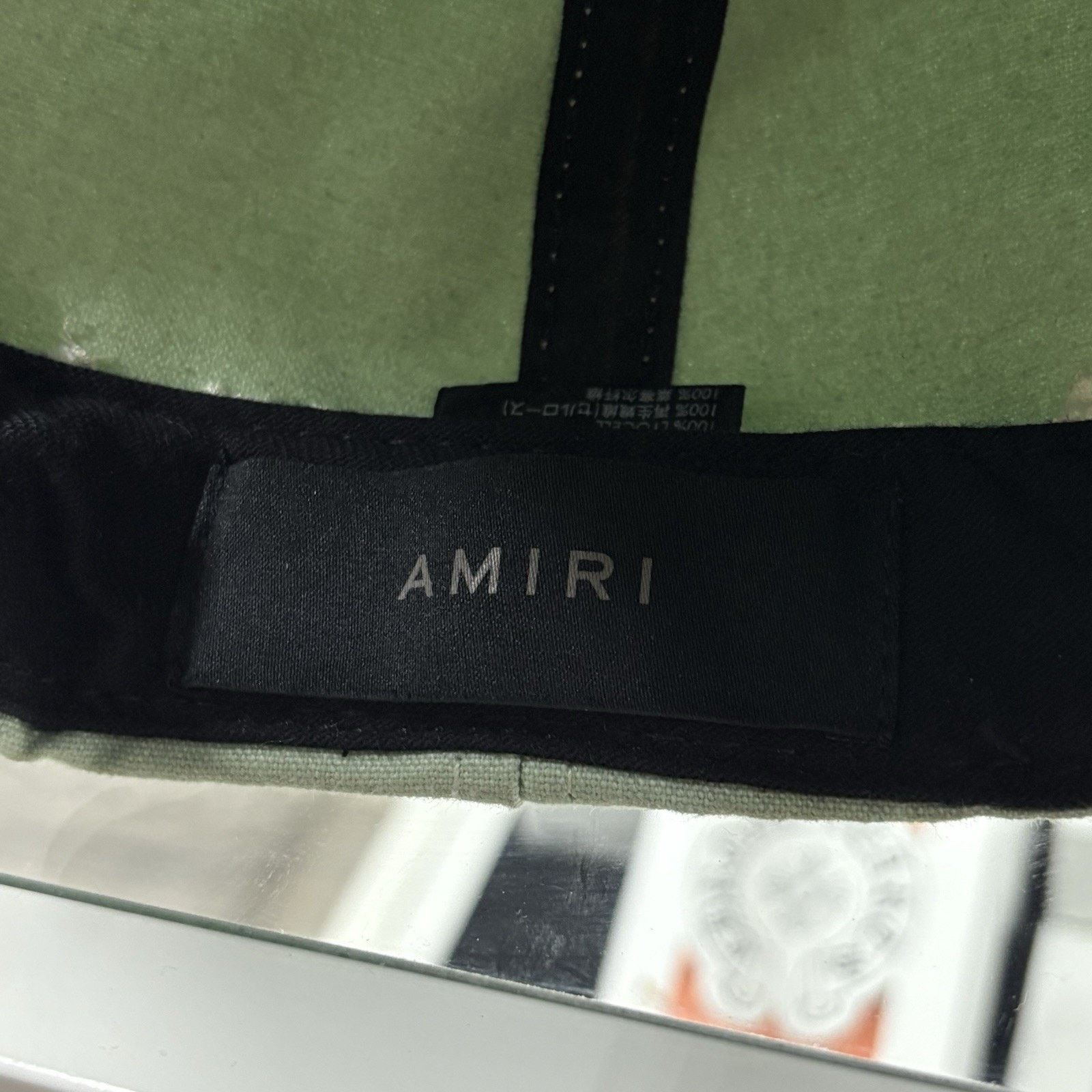 Amiri Amiri Chenille MA Patch Canvas Hat ' Frosty Green ' | GREAT! Size ONE SIZE - 13 Thumbnail