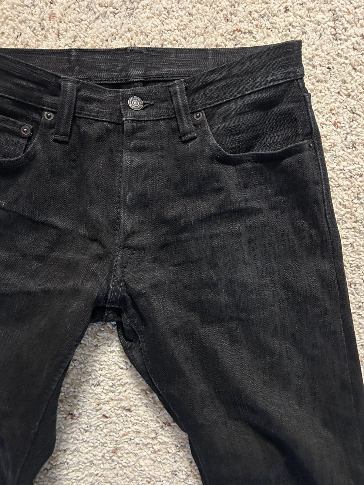 Pure Blue Japan Pure Blue Japan EX-BB-013 Extra Slub Black Slim Tapered (31) Size US 31 - 3 Thumbnail