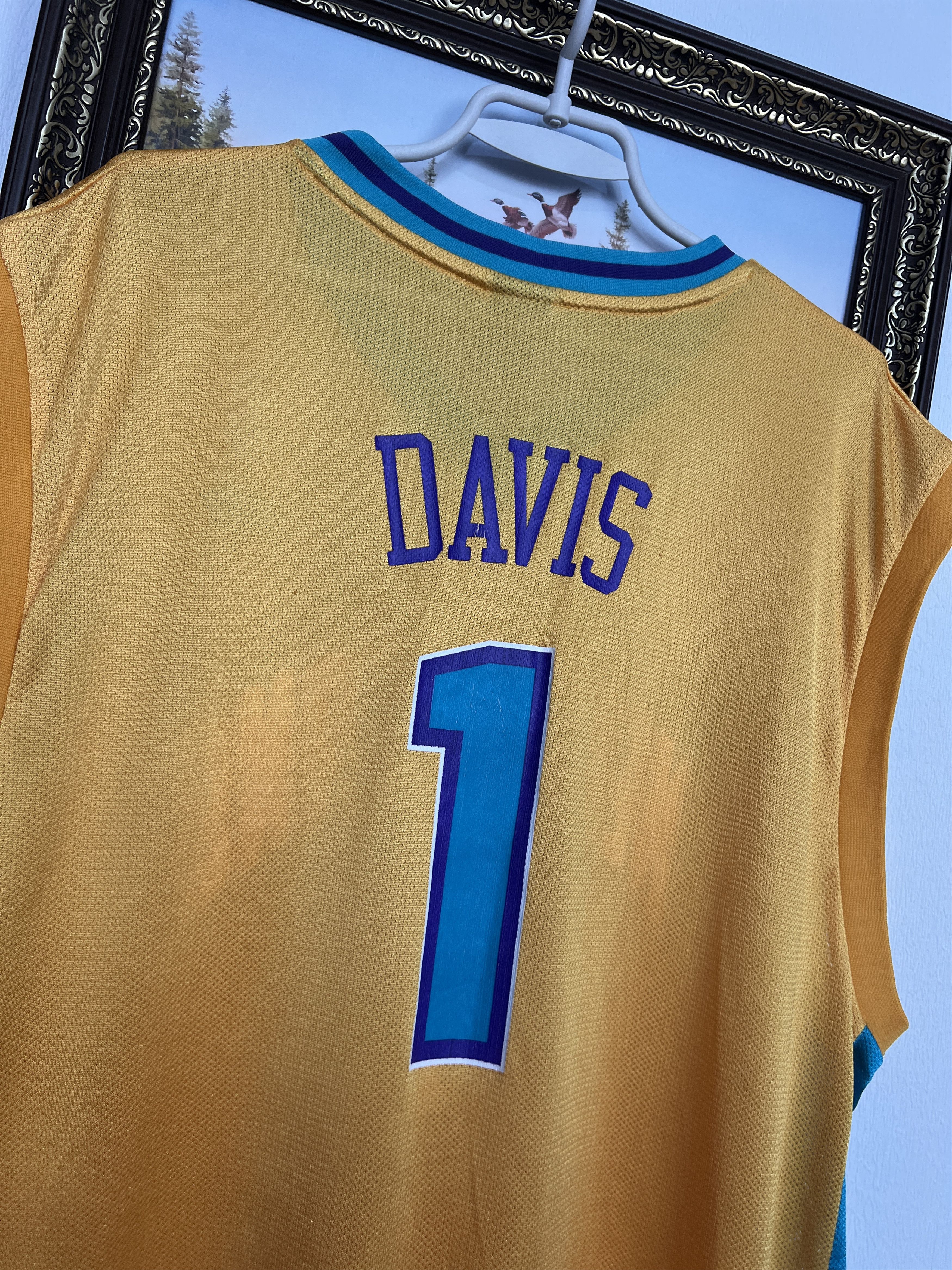 Reebok New Orleans Hornets Vintage NBA Jersey #1 Davis Trikot Size US XL / EU 56 / 4 - 10 Thumbnail